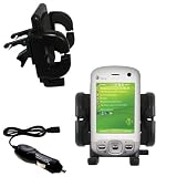 HTC P3600 Auto Vent Holder with Car Charger - Uses Gomadic TipExchange