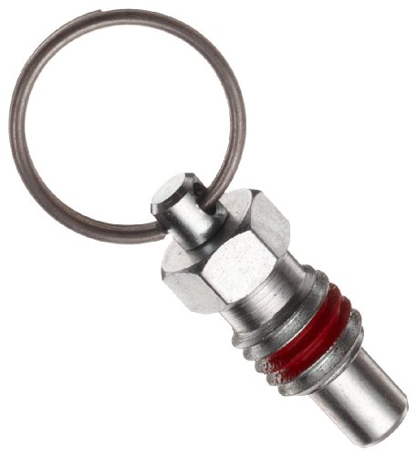 Jergens 27443 Pull Ring Retractable Plunger, Short, Stainless Steel, 1/2-13 Thread