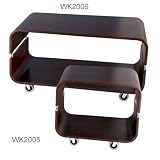 Product details for Adesso Contour Rolling Coffee Table, Walnut
