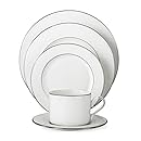 Lenox Floral Veil Bone China Platinum Banded 5-Piece Place Setting, Service for 1