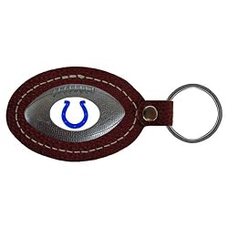 Indianapolis Colts Leather Football Key Tag - NFL Football - Fan Shop Sports Team Merchandise