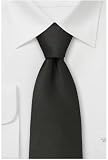 Plain Black Mens Clip-on Tie