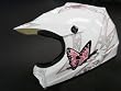 Youth White/pink Butterfly Dirt Bike Atv Motocross Off-road Dot Helmet Mx (Small)