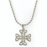  : Celtic Trinity Large Carolingian Cross Necklace
