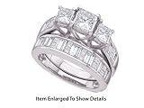 Stunning 2 Piece 14K. White Gold 2.00 Ctw Diamond Wedding Set For Her ** SPECIAL SALE **