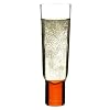 Sagaform Hand-Blown 6-1/8-Ounce Champagne Glasses, Blue/Orange, Set of 2