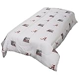 Alabama Crimson Tide Full Comforter Rotary Print White from College Covers