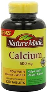 Nature Made Calcium 600 Mg, with Vitamin D3, Value Size, 220-Count