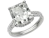 Cushion Cut Diamond Engagement Ring 5.48 Carat (ctw) in Platinum