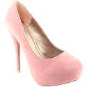 Womens Pink High Heels Office Work Court Shoes