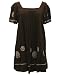 Brown Knit Dress with embroided