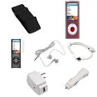 USB Data Cable + USB Car Charger + USB Home Charger + Smoke Rubber Silicone Skin Case + Elastic Armband + Clear Reusable LCD Screen Protector
