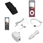 USB Data Cable + USB Car Charger + USB Home Charger + Smoke Rubber Silicone Skin Case + Elastic Armband + Clear Reusable LCD Screen Protector