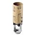 Leviton 10025 Candelabra Base, One-Piece, Keyless, Incandescent, Phenolic Lampholder, Hickey Mount, Single Circuit, Back Wired, Black