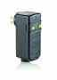 Leviton 16593 15-Amp, 120-Volt, Compact Automatic Reset Right Angle GFCI, Grounded, Black