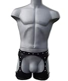 Male Power Men's Fetish Lingerie, Gate Keeper, Black, one size