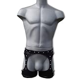 Male Power Men's Fetish Lingerie, Gate Keeper, Black, one size