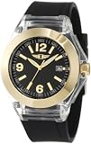 I by Invicta Women's IBI-10068-006 Gold-Tone Dial Black Polyurethane Watch