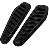 2 Pcs Black Plastic Car Engine Hood Air Scoop Vent Side Fender Cover
