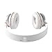 BienSound HW50 Stereo Folding Headsets Strong Low Bass Headphones with Microphone for iPhone, All Android Smartphones, PC, Laptop, Mp3/mp4, Tablet MacBook Earphones (White/Gold)