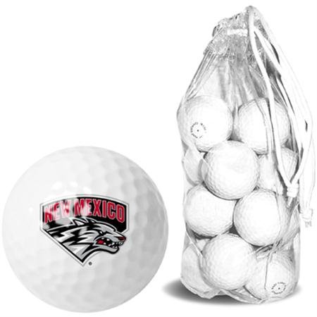 New Mexico Lobos Unm Ncaa Clear Pack 15 Golf Balls
