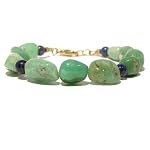 Chrysoprase Bracelet 06 Strand Lapis Green Blue Crystal Healing Reiki Gemstone Beaded Stone