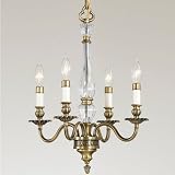 Murray Feiss Bernadette F2357/4AGB Mini 4 Light 240w (20H x 16W) Chandelier Lighting in Aged Brass