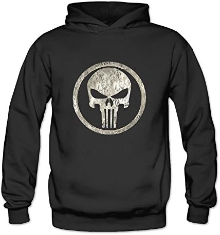 IHoo Women's The Punisher No Sweat Hoodie Black L