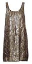 Single Dress, Seidenkleid Metallplättchen, Gr. L