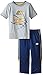New Balance Little Boys' 2 Piece Tee and Tricot Pant Set Basket Ball Grooves