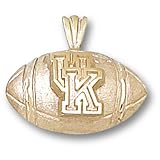 University of Kentucky UK Football Pendant (Gold Plated)
