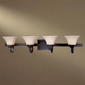 Minka Lavery Lights 6814-66 4LT Bathroom Lighting - Agilis Black Contemporary Indoor Light by Minka