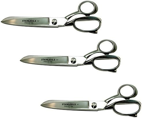 10 Inch Tailor Scissors Heavy Duty Carpet / Upholstery Shears 3pc Trs10