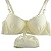 ROPALIA Womens Seamless Lingerie Plaid Print Push Up Lace Bra Panties Sets