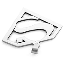 Mens Silver Stainless Steel Superman Hero Pendant Necklace Mens Silver Stainless Steel Superman Hero Pendant Necklace