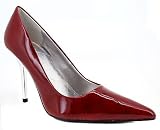 MIRROR PATENT POINTY PUMP