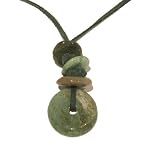 Aventurine Necklace 10 Pendant Donut Variscite Moss Agate Green Purple Chalcedony Leather 30