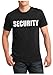 Adult SECURITY Event Safety Cotton Two Side Print Black Unisex T Shirt