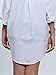 Persun Women White Pointed Collar Dip Back Semi-sheer Boyfriend Shirt
