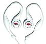 Koss 00316B University of Arkansas SportClip Earphones with Wind Up Storage Case for MP3, CD, DVD Players (White)