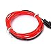 SOLMORE 5 X 1 Metre EL Wire Neon Glowing Strobing Light Waterproof LED Strip Electroluminescent Wire Kit for Halloween Party Xmas Indoor Outdoor Decoration (Red)