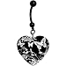 Heart Bw Flight of The Butterfly Belly Ring