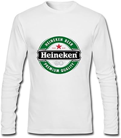 Yangshan Lin Heineken Logo men's Crew Neck Tee shirt White Medium