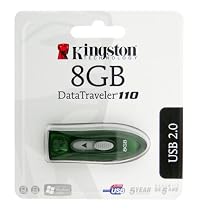 Kingston 8GB USB 2.0 Hi-Speed DataTraveler 110 (Green) (DT110G/8GB)