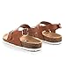 Toe Slip On Strappy Buckle Footbed Comfort Flat Sandal
