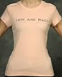 Love and Peace - Designer Organic T-shirt with Matching Ditty Bag by Change Begins With?