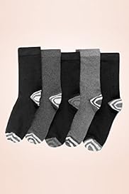 5 Pairs of Older Boys Freshfeet Cotton Rich Assorted Socks