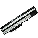 Super-Capacity Li-ion Battery For MSI Wind U90 U90X U100 U100X MS-N011 U100W-085NL Proline U100 Roverbook Neo U100 Advent 4211 series replace for BTY-S11 BTY-S12 series Ac Laptop Notebook Main Battery Black [ 7200mAh 9 Cells]