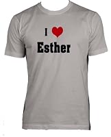 Clothing Store I Love/Heart Esther Adult Male (Men's Fit) Super Soft T-Shirt In Various Colors & Sizes