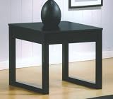 3pcs Contemporary Black Finish Coffee & End Table Set